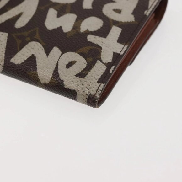 LOUIS VUITTON Monogram Graffiti Porte Monnaie Credit White M92189 LV Auth 142699 - Picture 5 of 16